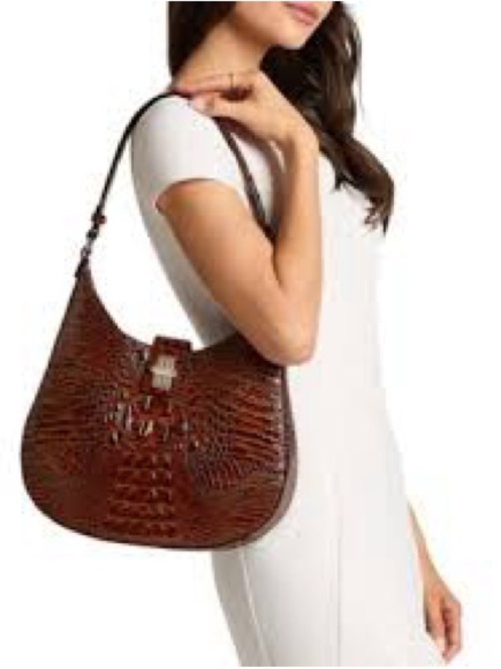 Brahmin Fallon pecan Shoulder Bag Melbourne leather